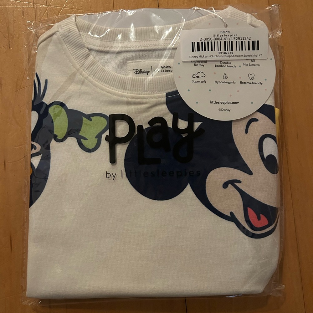 Little Sleepies Disney Mickey’s Clubhouse Drop Shoulder Crewneck